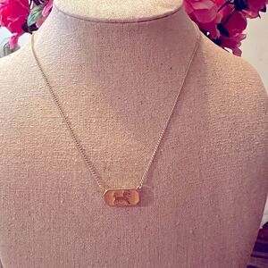 VINTAGE Crown Trifari gold tone LEO zodiac astrology pendant choker